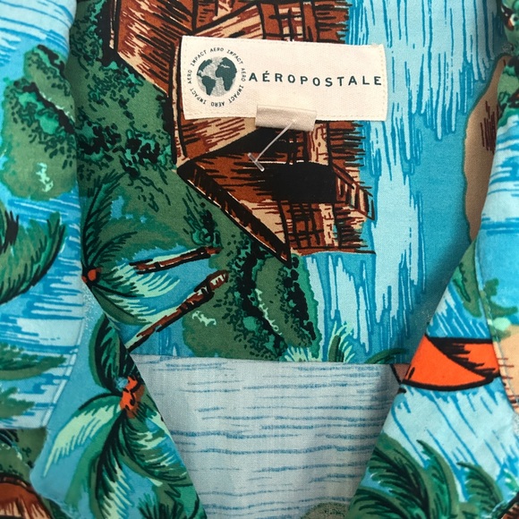 Men’s Aeropostale Hawaiian Shirt Size XL SS - Picture 2 of 6